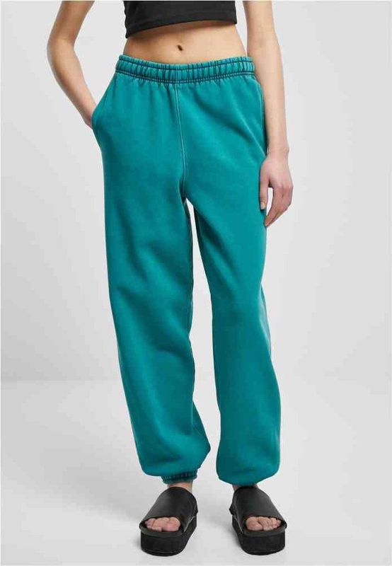 Urban Classics - Jade Groen - Broek - Sweatstof - Tapered, High Waist