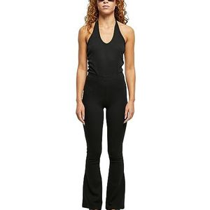 Urban Classics Dames jumpsuit zonder rug stretch T-shirt dames, zwart.