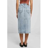 Urban Classics Dames Dames Midi Denim Rok, Gekleurd lichtblauw gewassen, 26