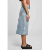 Urban Classics Dames Dames Midi Denim Rok, Gekleurd lichtblauw gewassen, 26