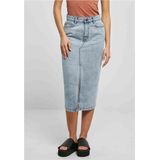 Urban Classics Dames Dames Midi Denim Rok, Gekleurd lichtblauw gewassen, 26