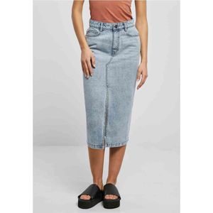 Urban Classics Dames Dames Midi Denim Rok, Gekleurd lichtblauw gewassen, 26
