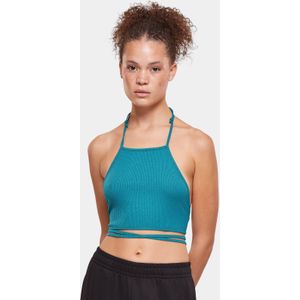 Urban Classics - Rib Trapeze Crop Top - Blauw