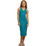 Jurk - Effen - V-hals - Mouwloos - Slanke Pasvorm - 3/4 Lengte