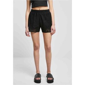 URBAN CLASSICS Stoffhose Urban Classics Damen Ladies Crochet Lace Resort Shorts (1-tlg)
