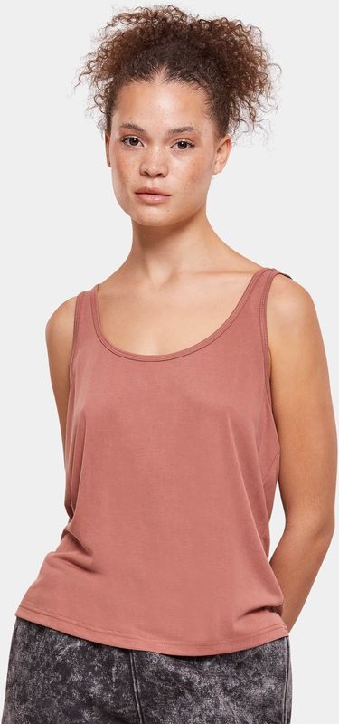 Urban Classics Dames bovenstuk Ladies Modal Loose Top, losse damestop verkrijgbaar in vele kleuren, maten XS - 5XL, terracotta, M