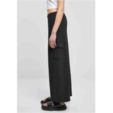 Urban Classics - Highwaist Wide Leg Cargobroek - Zwart