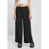 Urban Classics - Highwaist Wide Leg Cargobroek - Zwart