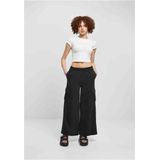Urban Classics - Highwaist Wide Leg Cargobroek - Zwart
