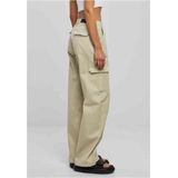Urban Classics - High Waist Straight Denim Cargobroek Gebroken wit