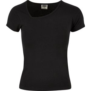Urban Classics - Organic Asymmetric Neckline Top - Zwart