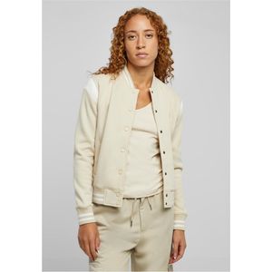Urban Classics - Inset Sweat College Jacket - Creme/Wit - 63% Katoen, 37% Polyester
