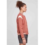 Urban Classics - Inset Sweat College Jacket - Oranje - 63% Katoen, 37% Polyester