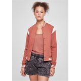 Urban Classics - Inset Sweat College Jacket - Oranje - 63% Katoen, 37% Polyester