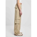Urban Classics - Wide Crinkle Nylon Cargobroek - Beige