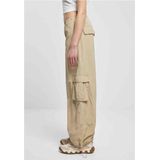 Urban Classics - Wide Crinkle Nylon Cargobroek - Beige