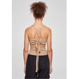 Urban Classics Rib Knit Crossed Back Top voor dames, Unionbeige, XS