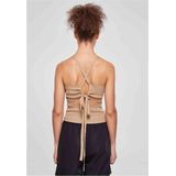 Urban Classics - Rib Knit Crossed Back Top - Unionbeige - Crop Top