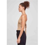 Urban Classics - Rib Knit Crossed Back Top - Unionbeige - Crop Top