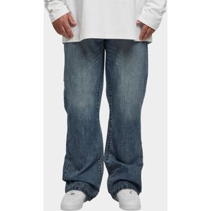 Urban Classics - Jeans - Donkerblauw - Flared - Heavy Washed