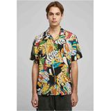 Overhemd - Bloemenprint - Viscose - Korte Mouwen