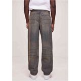 Urban Classics - 90' light blue washed Wijde broek   Blauw