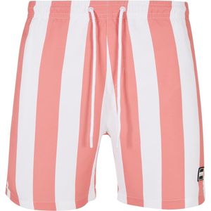 Urban Classics - Zwemshorts - Pitaja Roze - Gestreept