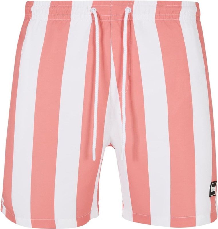 Urban Classics - Zwemshorts - Pitaja Roze - Gestreept