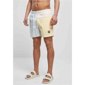 Urban Classics - 3 Block Zwemshorts - 3XL - Creme