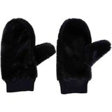 Urban Classics Teddy Mitten handschoen voor speciale gelegenheden, zwart, L/XL uniseks, zwart, L-XL, zwart.