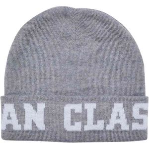 Urban Classics Bonnet unisexe avec logo Jaquard, gris, taille unique