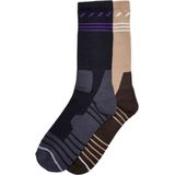 Urban Classics - Hiking Performance - Sokken - Zwart/Beige - 2-Pack, Compressie-effect, Hoogwaardige Materialen