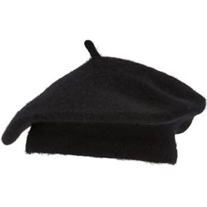 Urban Classics Unisex gebreide muts Beret Hat Black One Size, zwart, Eén maat