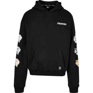 STARTER BLACK LABEL Starter Star Sleeve Hoody met capuchon voor heren, zwart, S