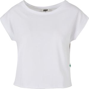 Urban Classics Damen T-Shirt Ladies Organic Open Edge Tee White