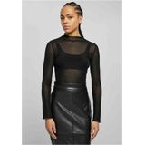 Urban Classics - Mesh Turtleneck Bodysuit - Zwart