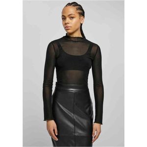 Urban Classics - Mesh Turtleneck Bodysuit - Zwart