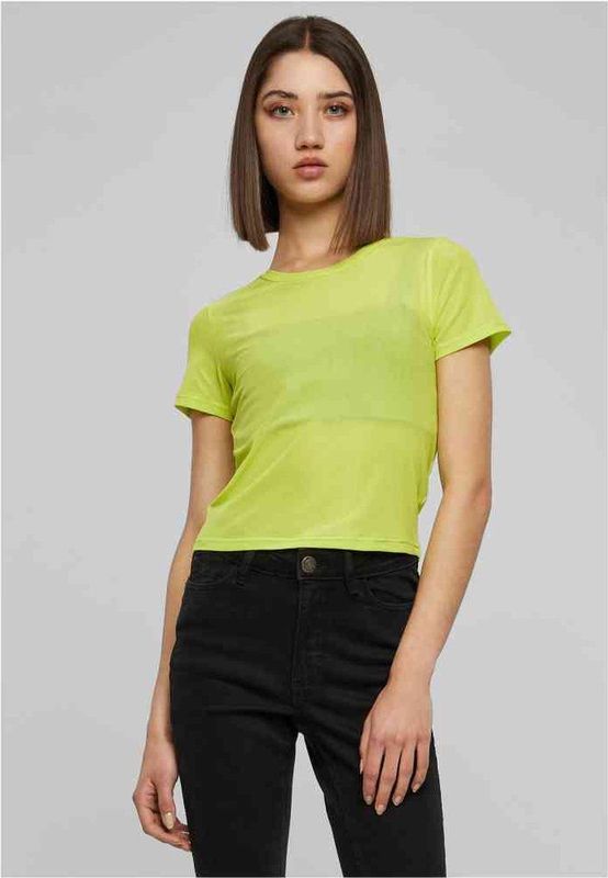 Urban Classics - Short Mesh Tee Top - Geel
