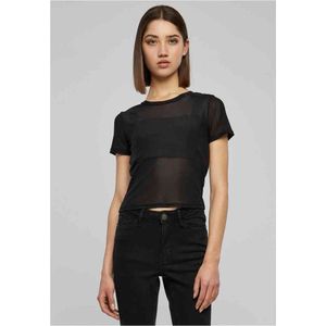 Urban Classics - Short Mesh Tee Top - Zwart