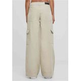Urban Classics - Low Waist Denim Cargobroek Gebroken wit