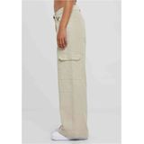 Urban Classics - Low Waist Denim Cargobroek Gebroken wit