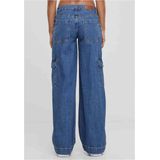 Urban Classics - Low Waist Denim Cargobroek Donkerblauw