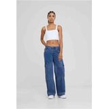 Urban Classics - Low Waist Denim Cargobroek Donkerblauw