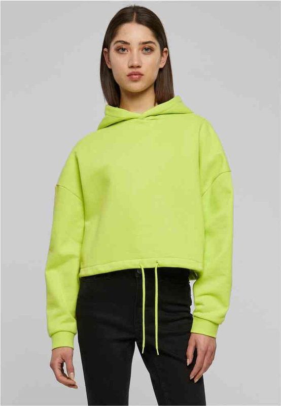 Urban Classics - Cropped Oversized Hoodie/trui - Geel