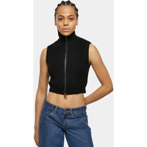 Urban Classics - Short Knit - Gebreid Vest - Zwart - Katoen en Acryl