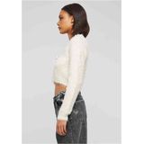 Urban Classics - Tied Cropped Feather Cardigan - XS - Beige