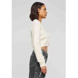 Urban Classics - Tied Cropped Feather Cardigan - XS - Beige