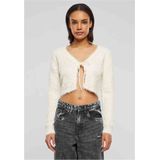Urban Classics - Tied Cropped Feather Cardigan - XS - Beige