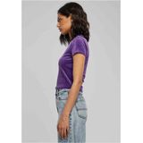Urban Classics - Short Velvet tee Top - Paars