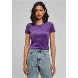 Urban Classics - Short Velvet tee Top - Paars